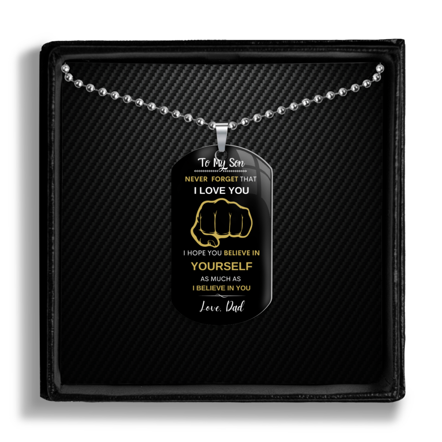 To My Son - Never Forget - Dog Tag (Non personalized)