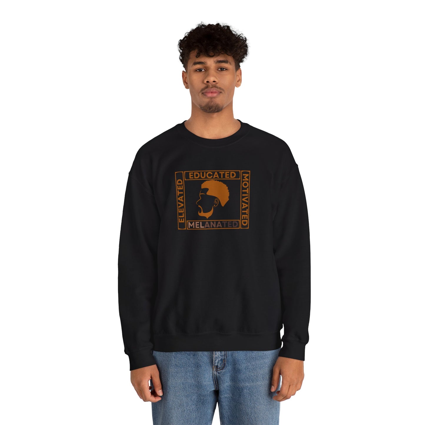 Educated Melanated 2 - Unisex Heavy Blend™ Crewneck Sweatshirt