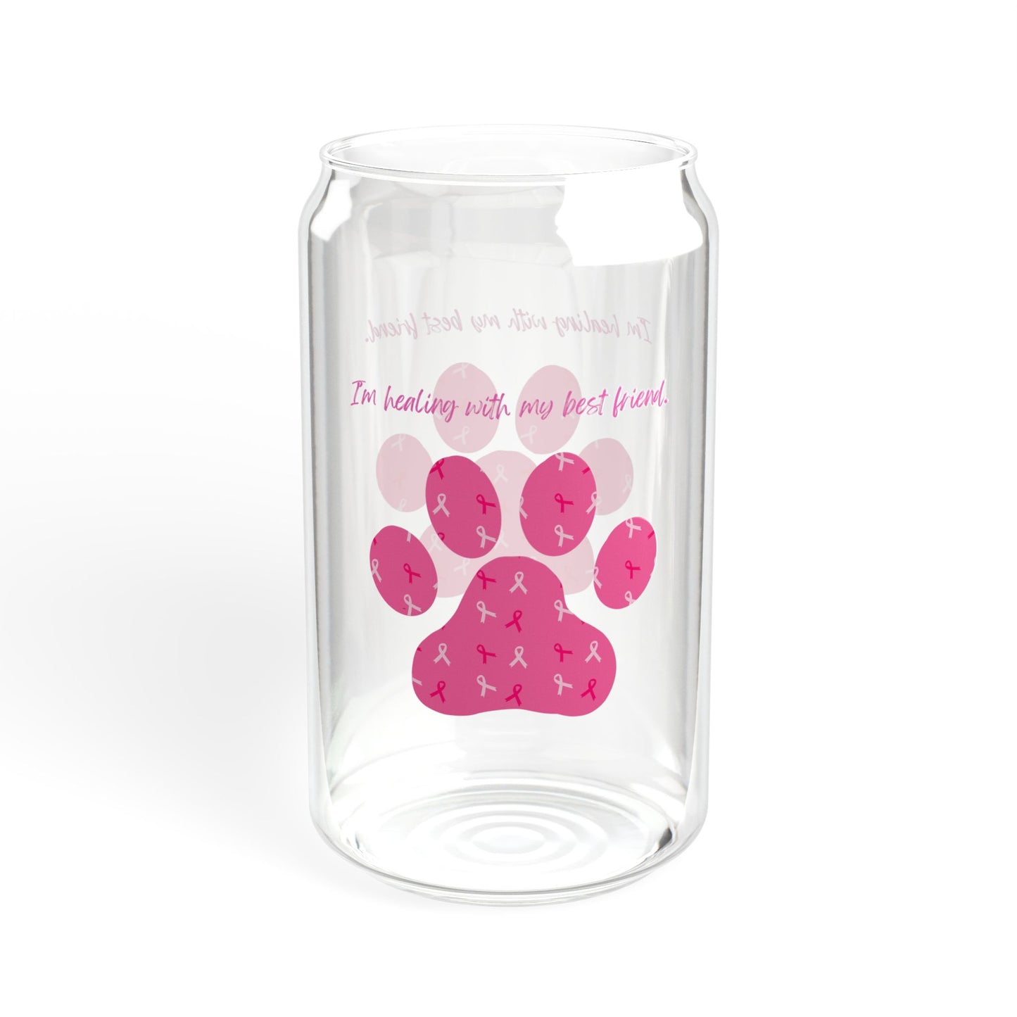 Healing With My Best Friend - Sipper Glass, 16oz