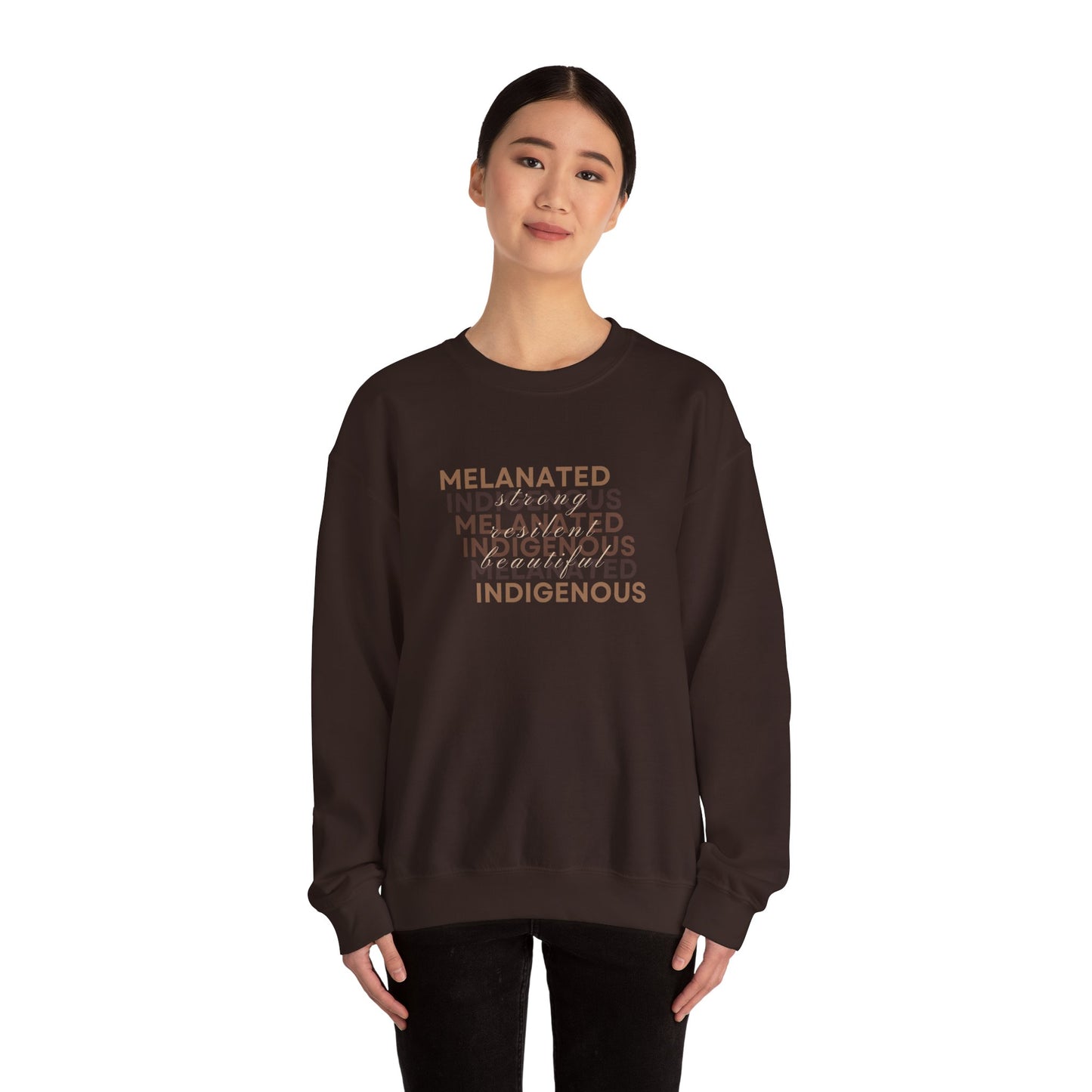 Melanated Indigenous - Unisex Heavy Blend™ Crewneck Sweatshirt