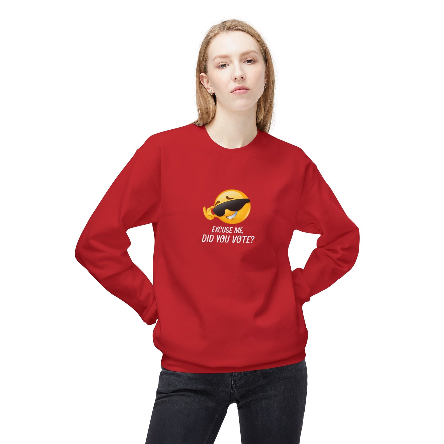 Excuse Me, Did You Vote? - Unisex Midweight Softstyle Fleece Crewneck Sweatshirt