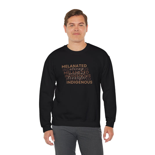 Melanated Indigenous - Unisex Heavy Blend™ Crewneck Sweatshirt