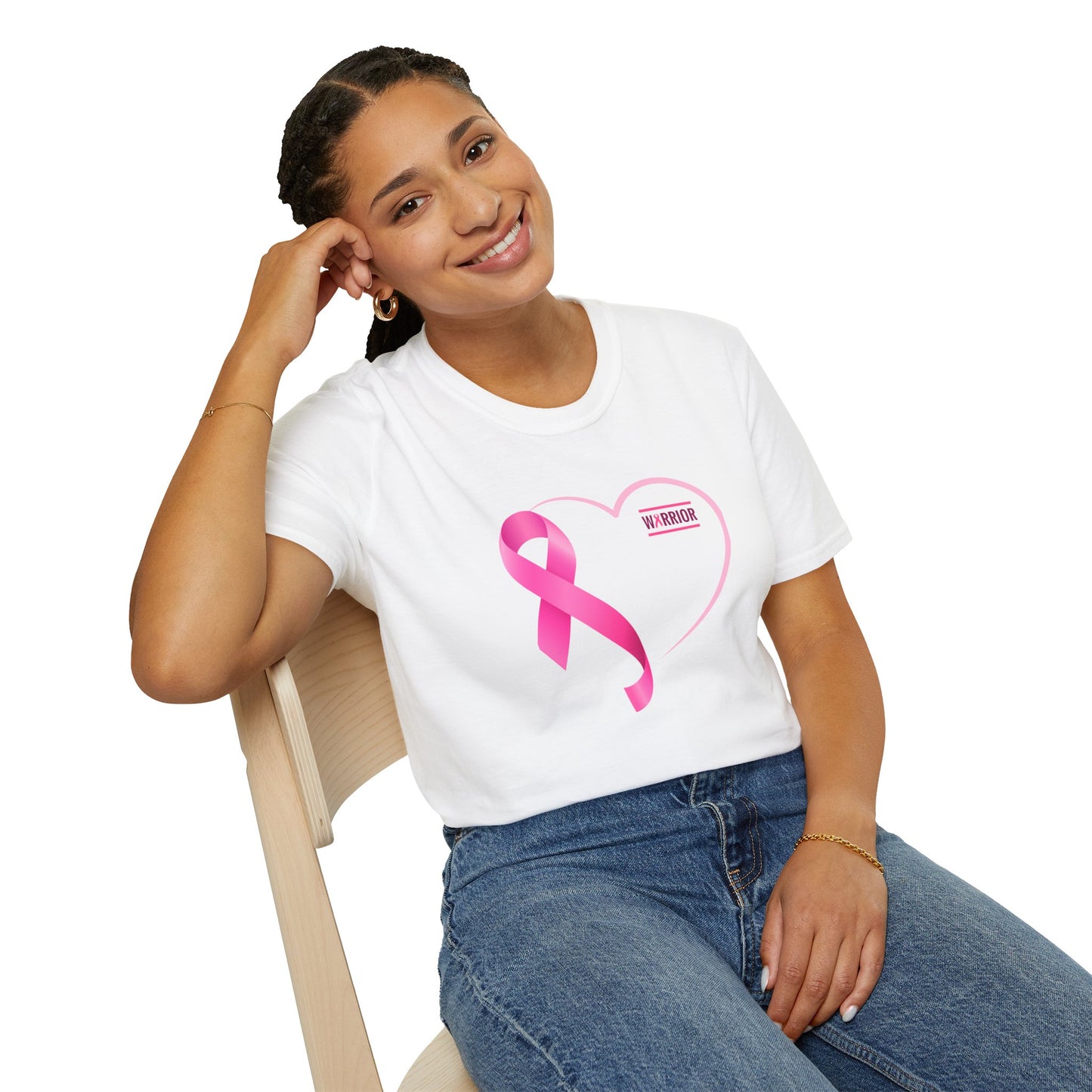 Faith Over Fear Breast Cancer Awareness- Unisex Softstyle T-Shirt