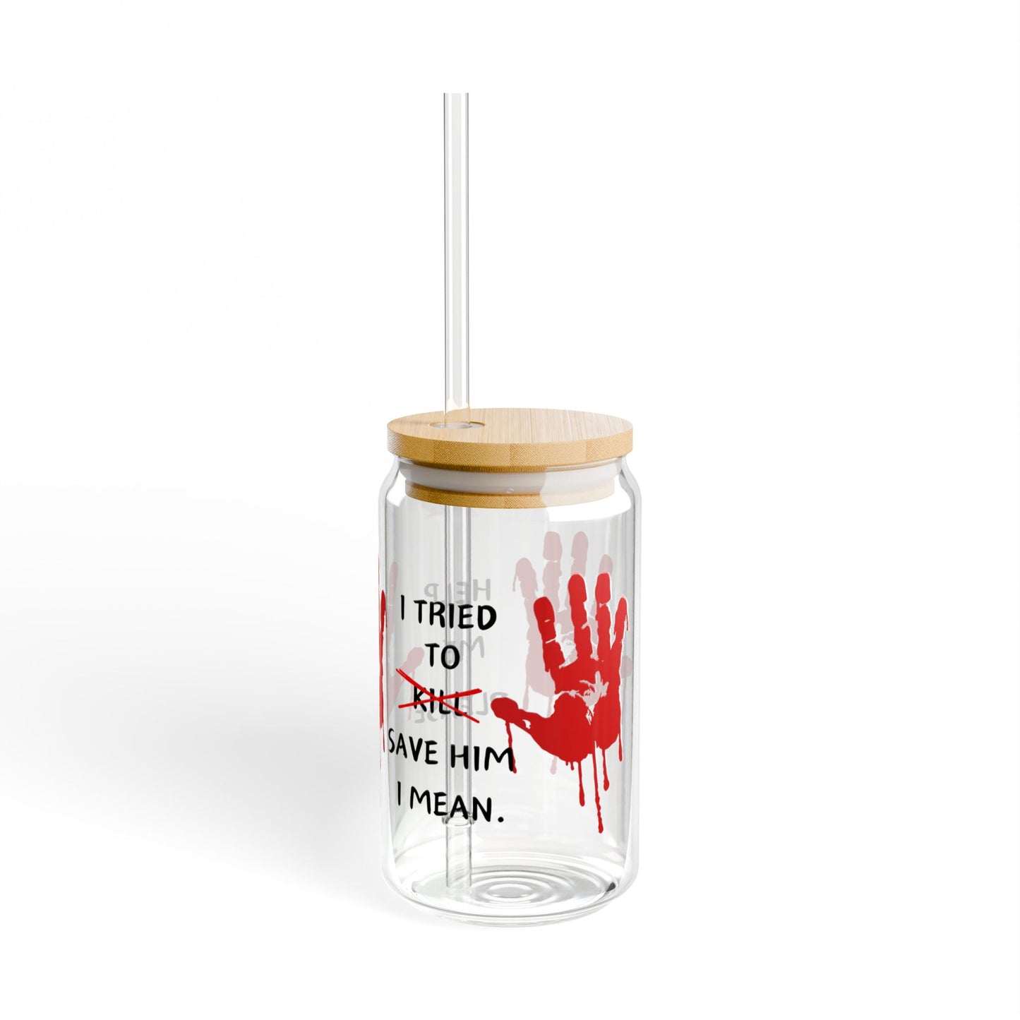 Help Me Please - Sipper Glass, 16oz