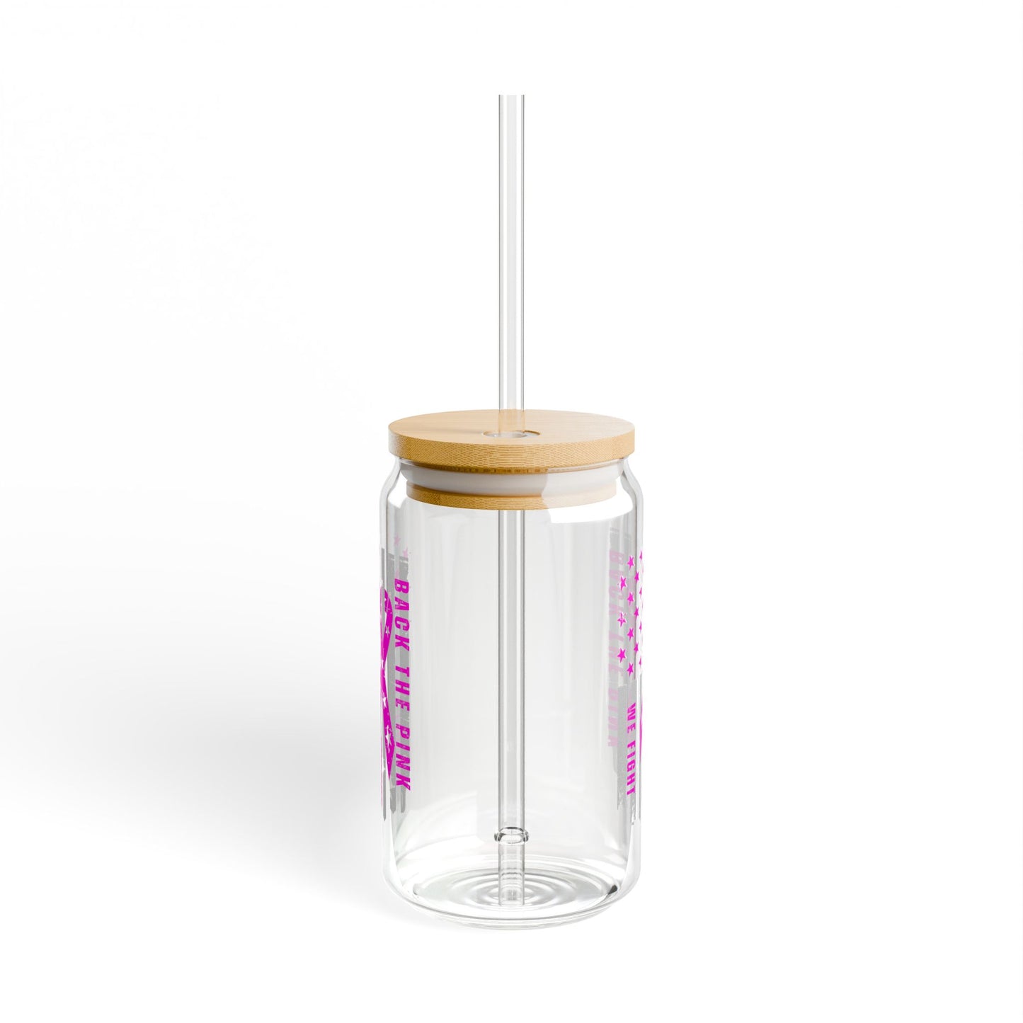 Back The Pink - Sipper Glass, 16oz