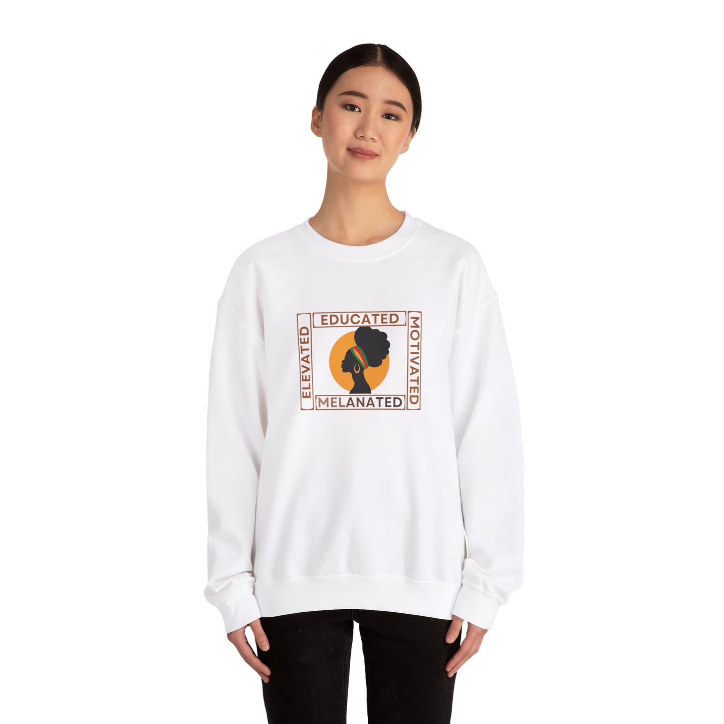 Educated Melanated - Unisex Heavy Blend™ Crewneck Sweatshirt