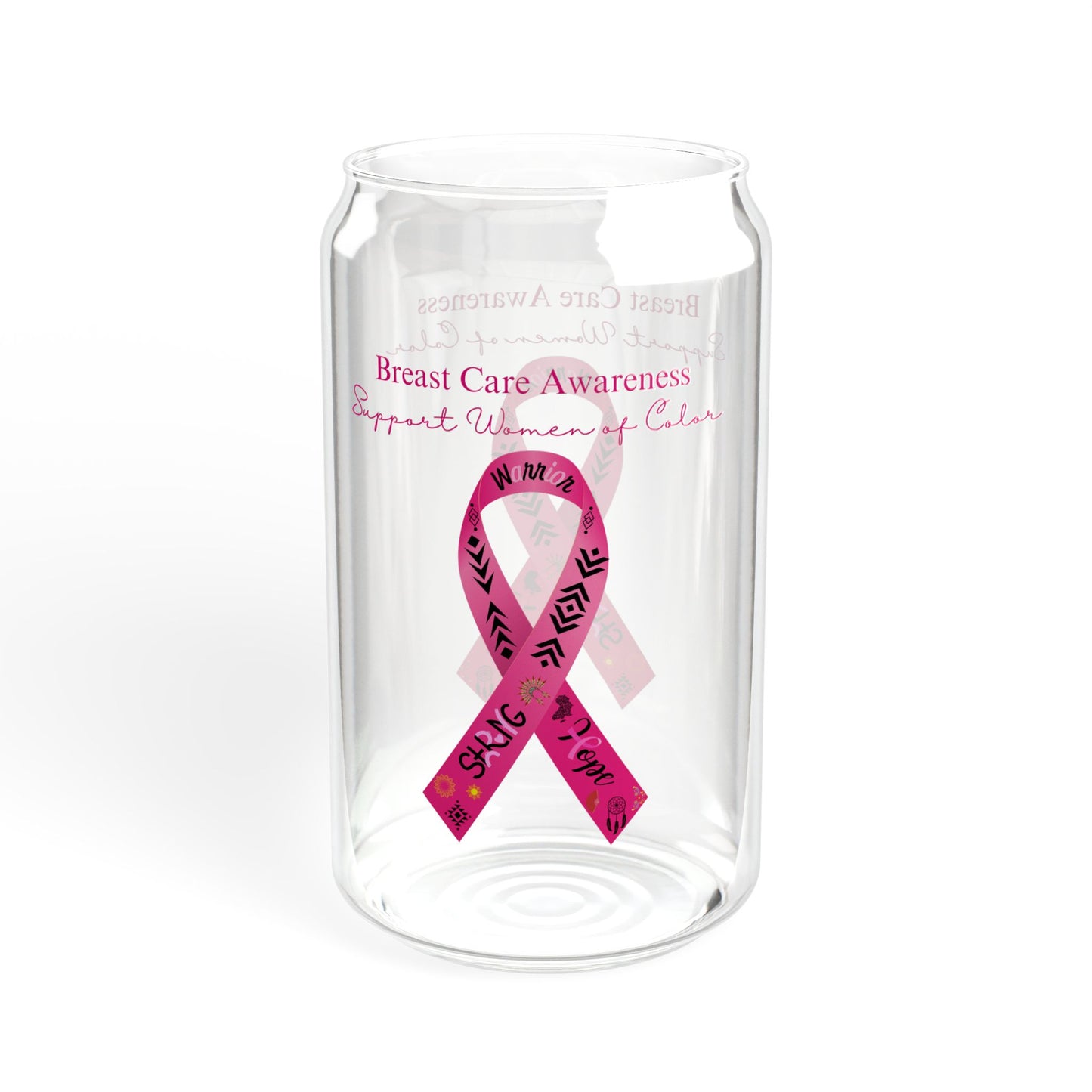 Breast Care Awareness - Sipper Glass, 16oz