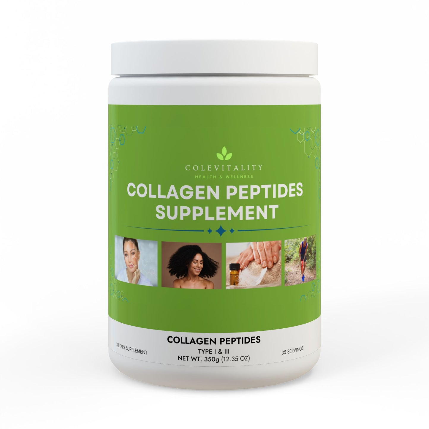 Collagen Peptides Type I & III Supplement (350g, 12.3oz)