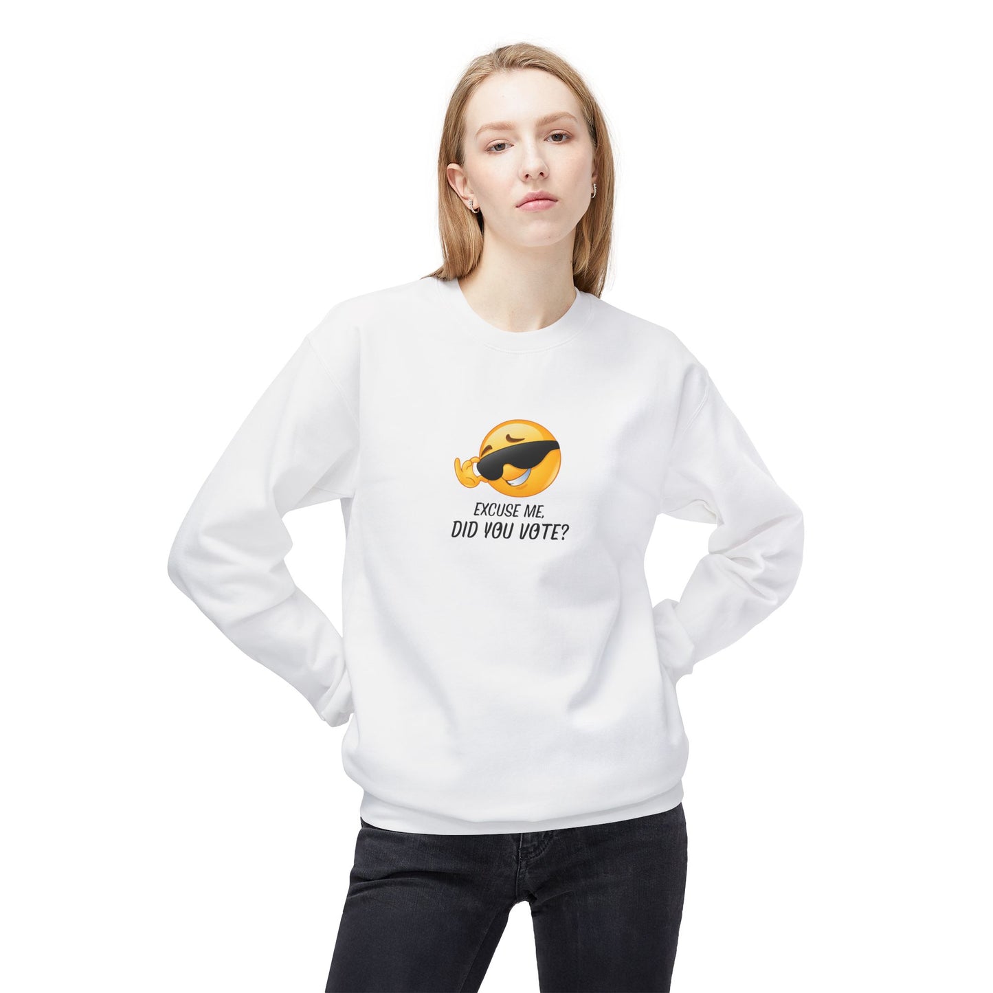 Excuse Me, Did You Vote? - Unisex Midweight Softstyle Fleece Crewneck Sweatshirt