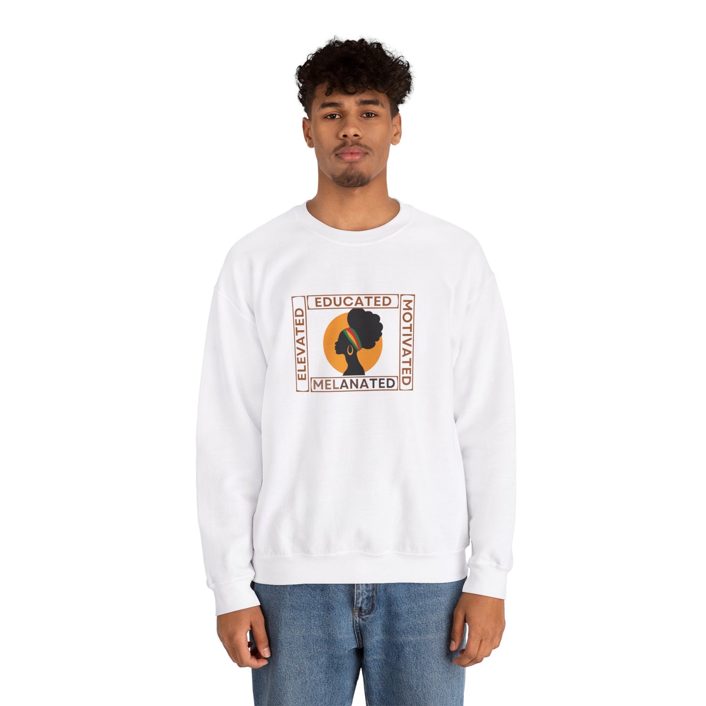 Educated Melanated - Unisex Heavy Blend™ Crewneck Sweatshirt