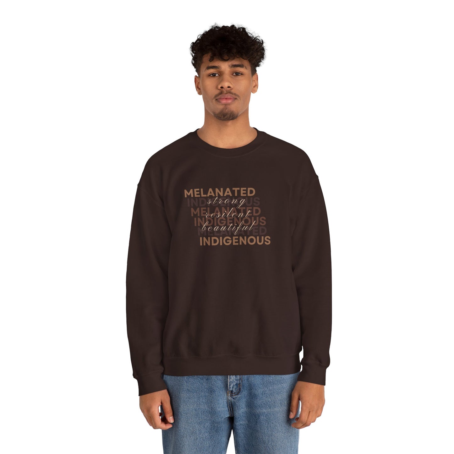 Melanated Indigenous - Unisex Heavy Blend™ Crewneck Sweatshirt