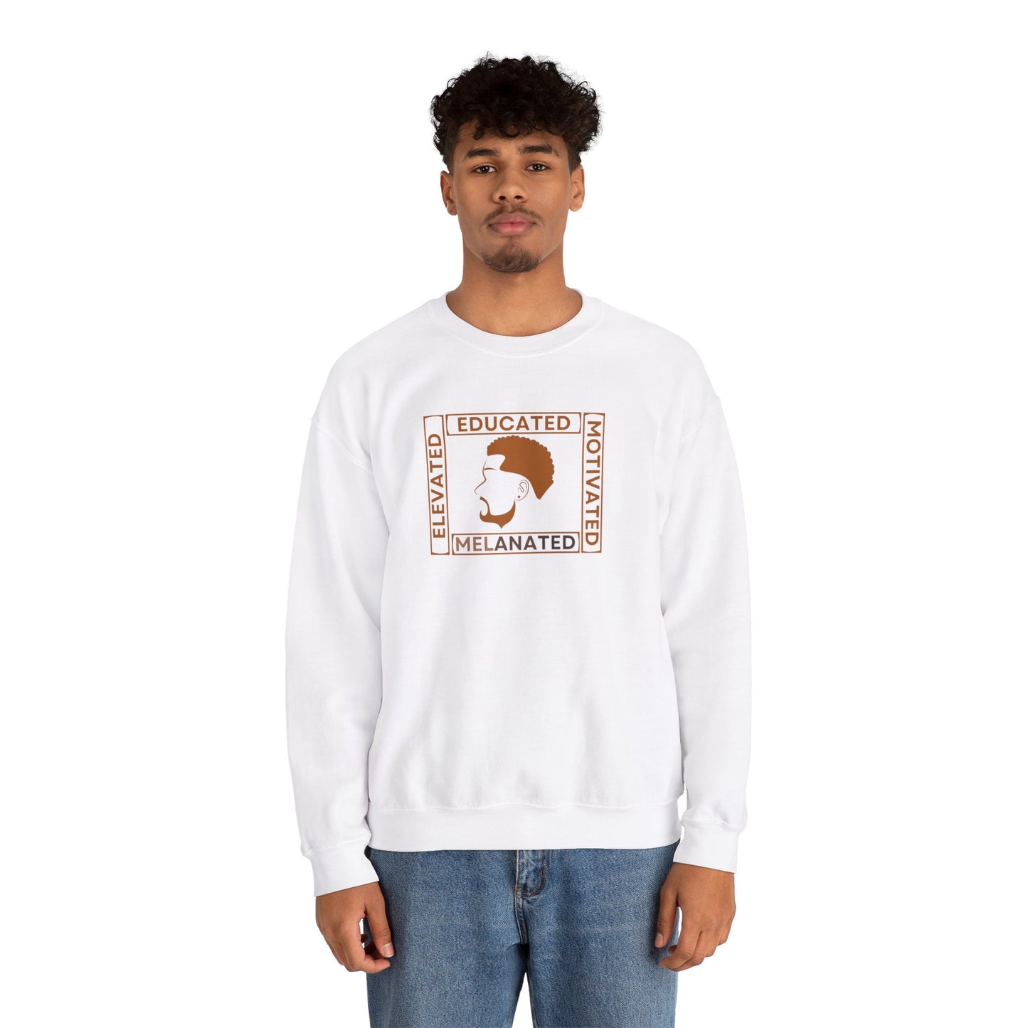 Educated Melanated 2 - Unisex Heavy Blend™ Crewneck Sweatshirt