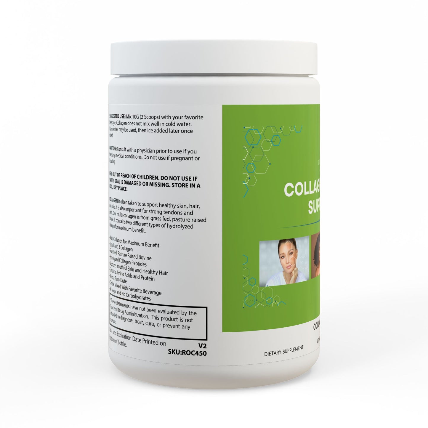 Collagen Peptides Type I & III Supplement (350g, 12.3oz)