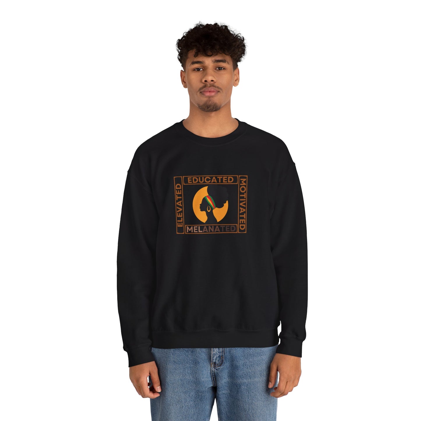 Educated Melanated - Unisex Heavy Blend™ Crewneck Sweatshirt