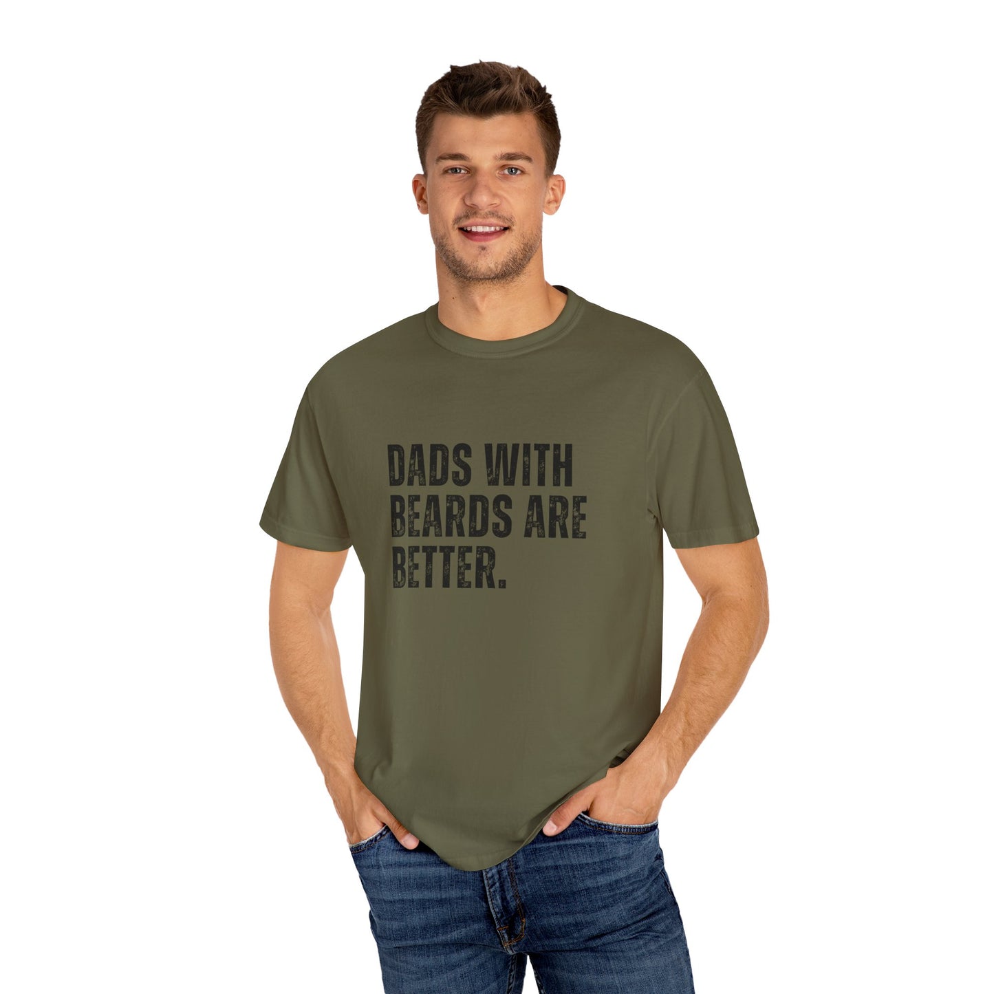 Funny Dad Shirt, Father's Day Gift, Dads with beards are better, Gift for Dad, Cool Dad Shirt, New Dad Gift,-Unisex T-shirt