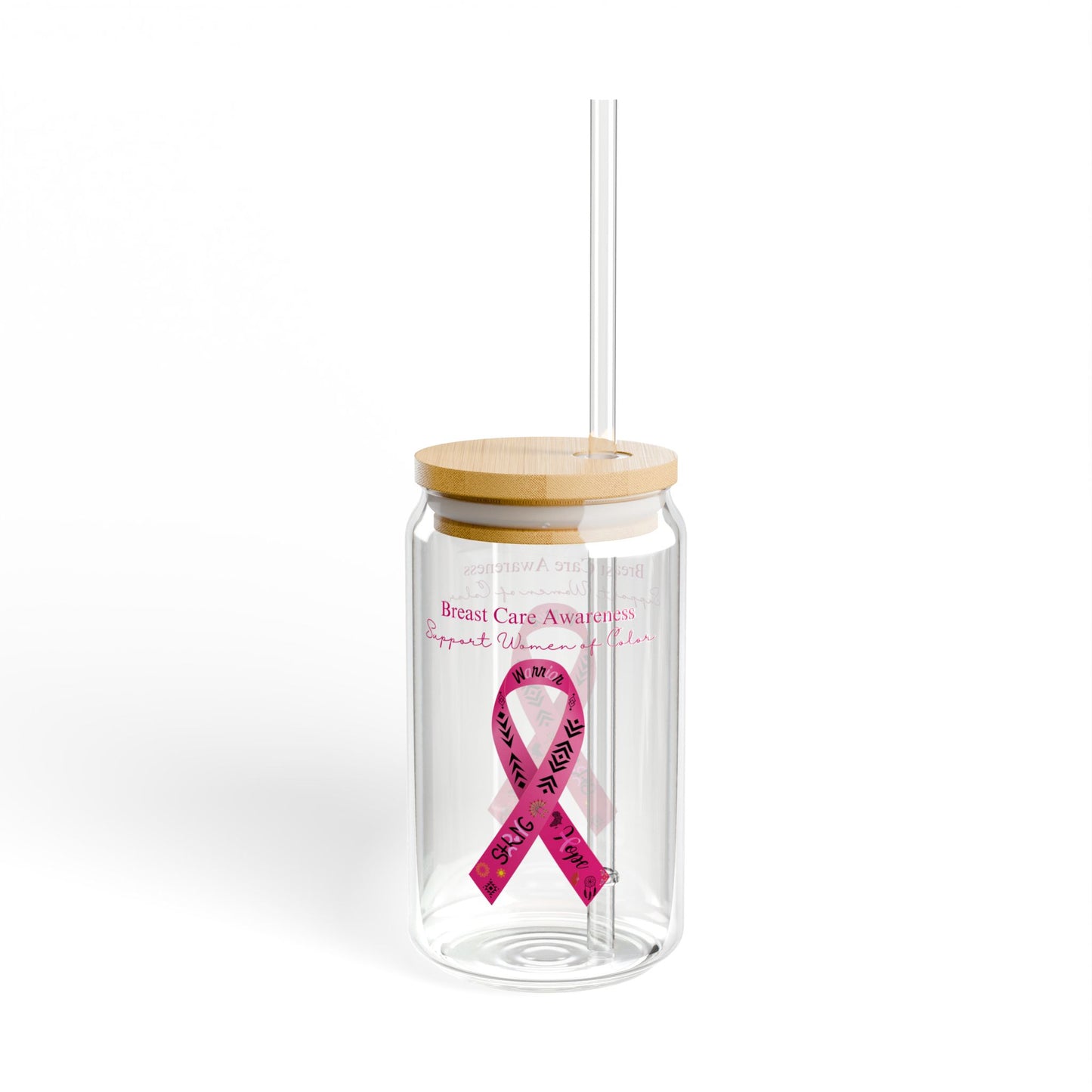 Breast Care Awareness - Sipper Glass, 16oz