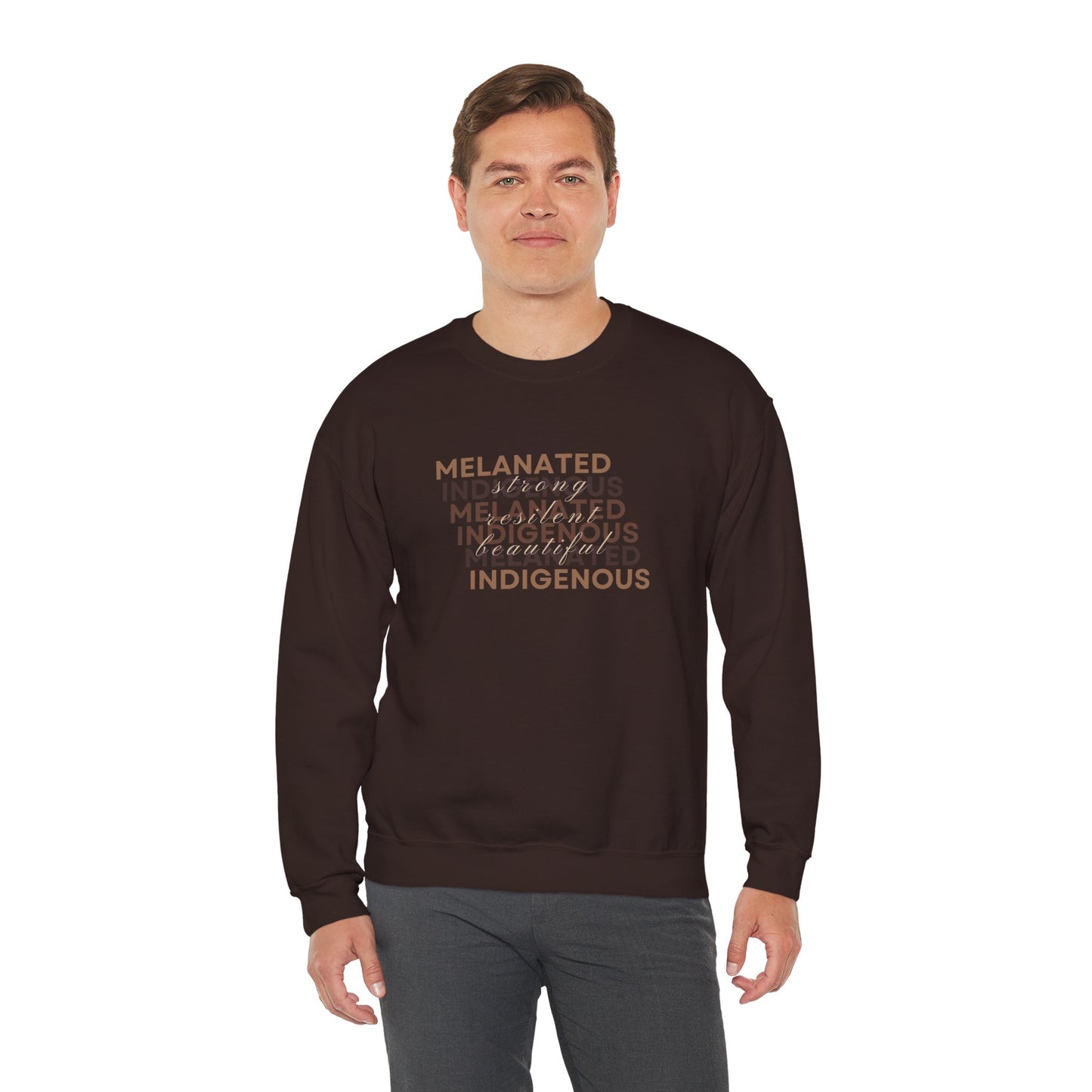 Melanated Indigenous - Unisex Heavy Blend™ Crewneck Sweatshirt