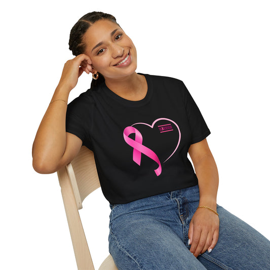 Faith Over Fear Breast Cancer Awareness- Unisex Softstyle T-Shirt