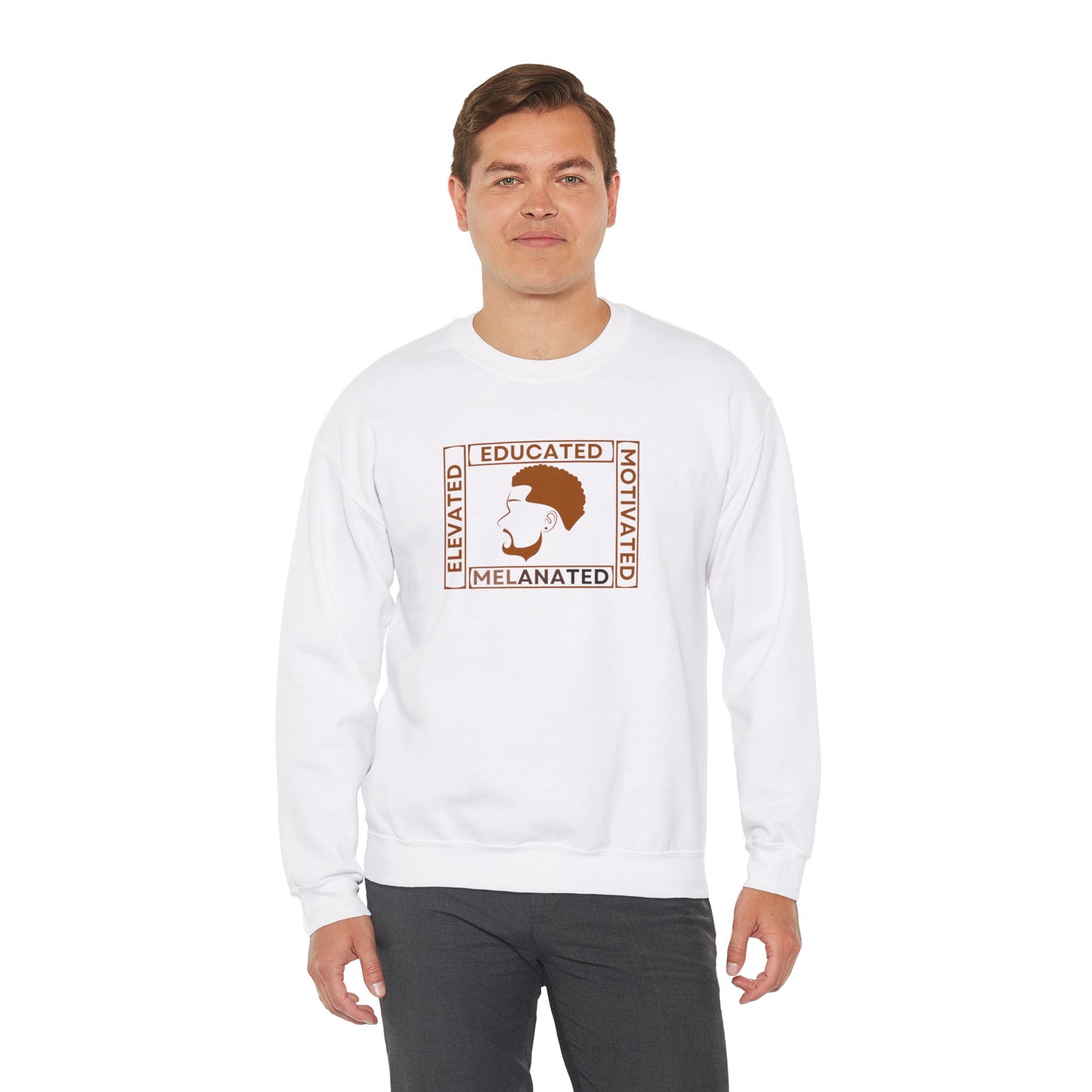 Educated Melanated 2 - Unisex Heavy Blend™ Crewneck Sweatshirt