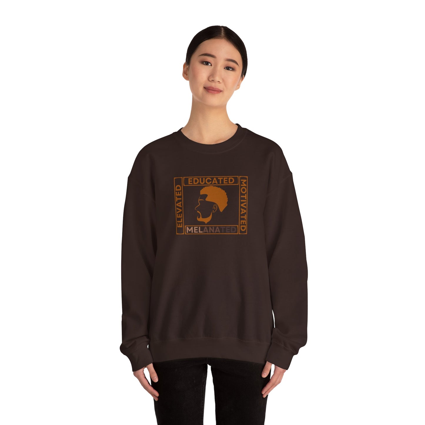 Educated Melanated 2 - Unisex Heavy Blend™ Crewneck Sweatshirt