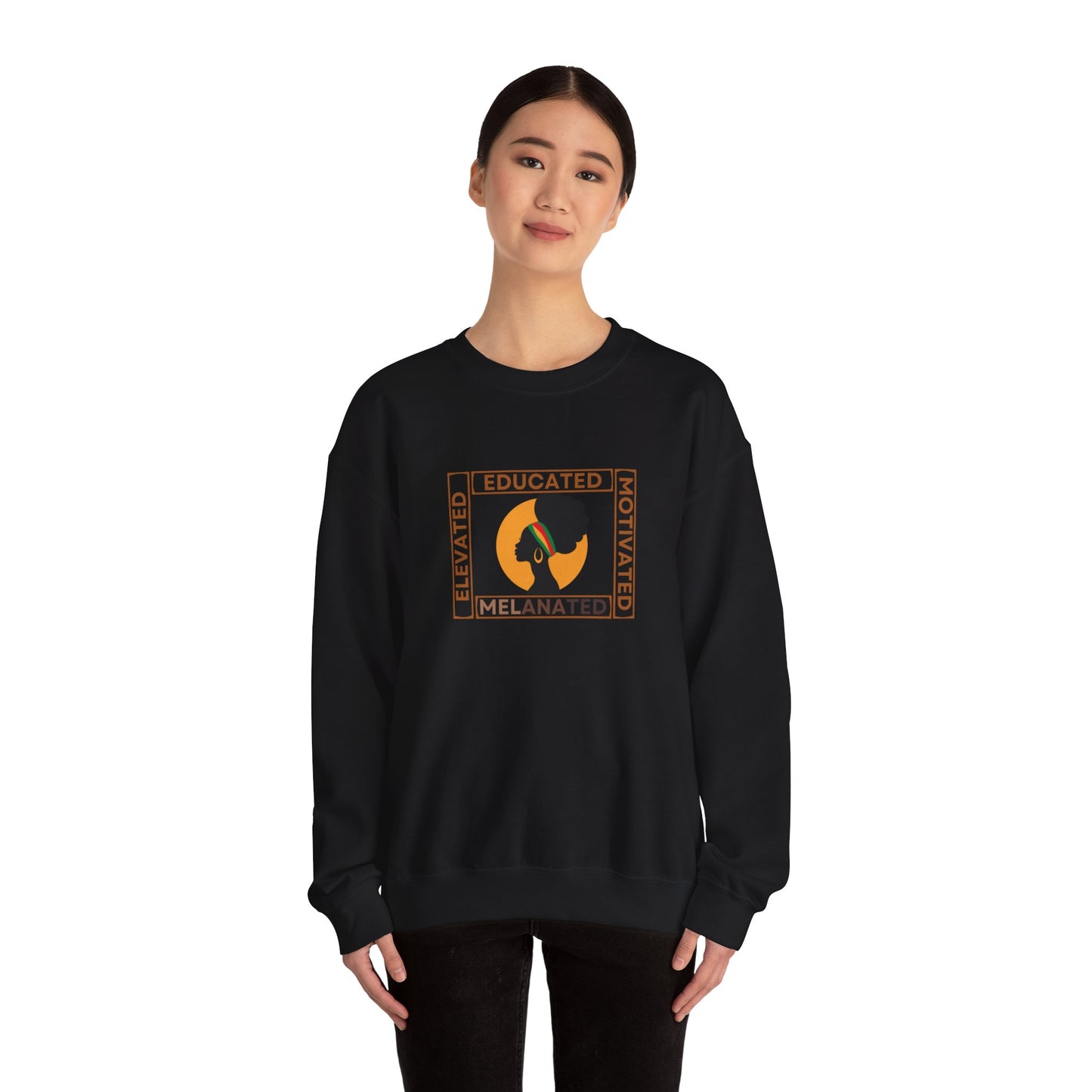 Educated Melanated - Unisex Heavy Blend™ Crewneck Sweatshirt