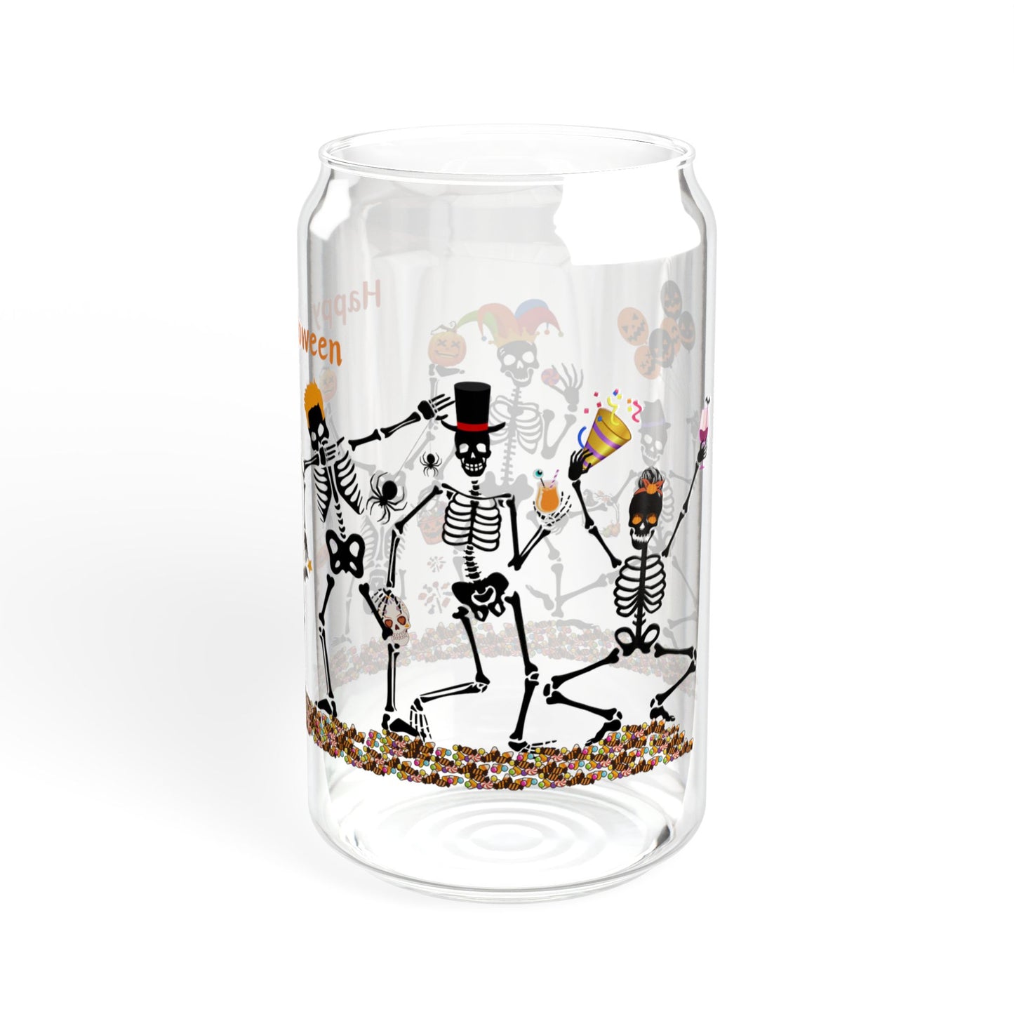 Skeleton Party - Sipper Glass, 16oz