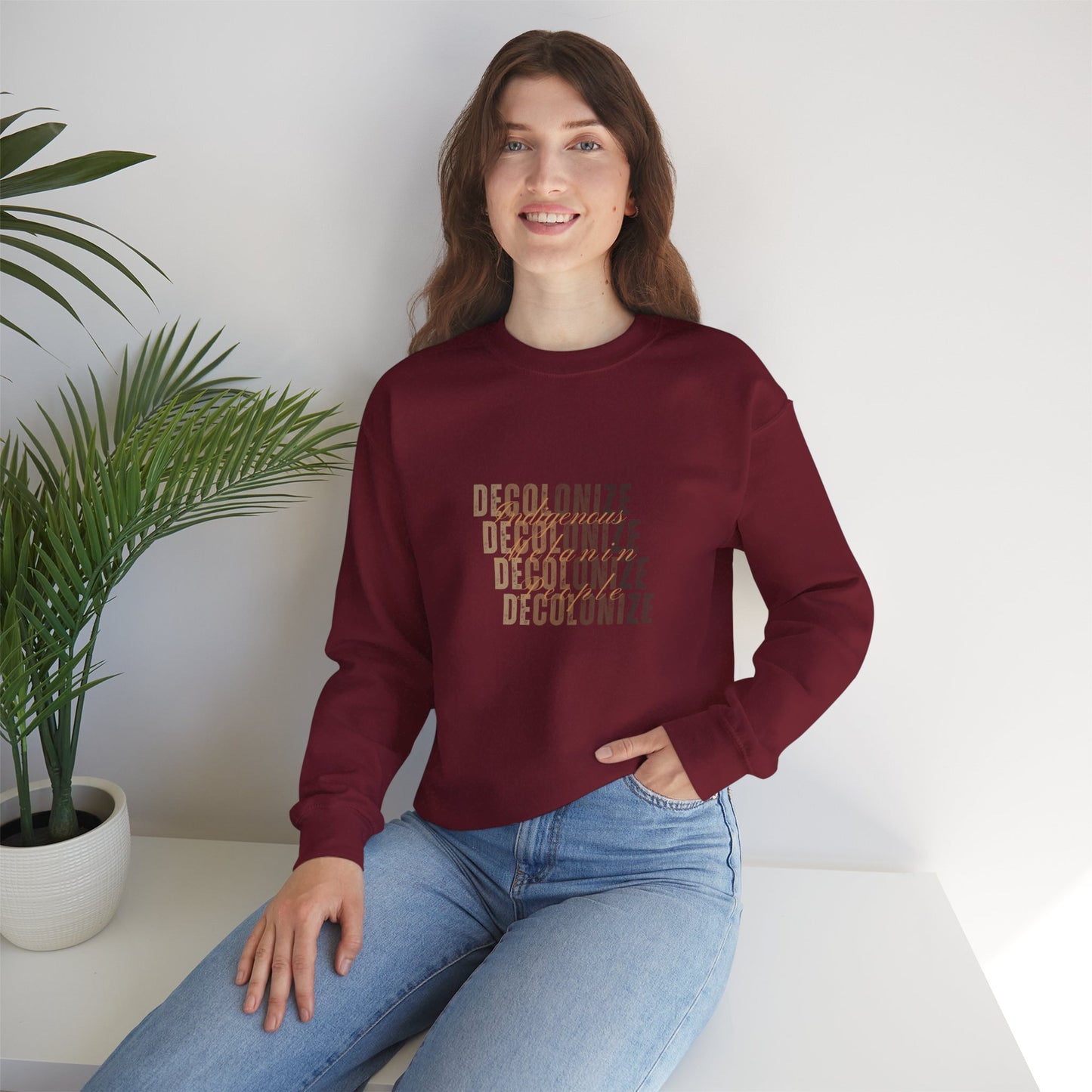 Decolonize - Unisex Heavy Blend™ Crewneck Sweatshirt