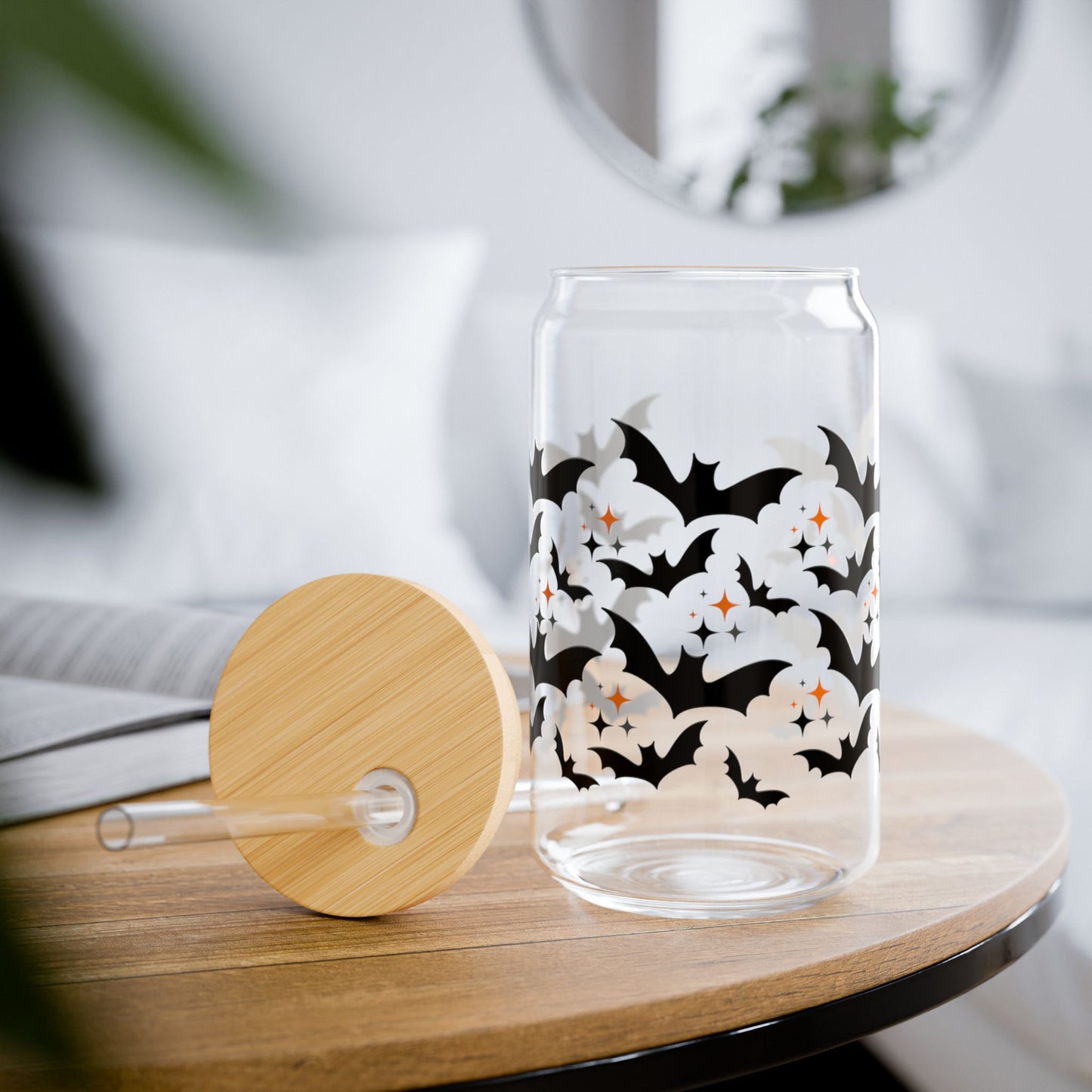 Halloween Bats - Sipper Glass, 16oz