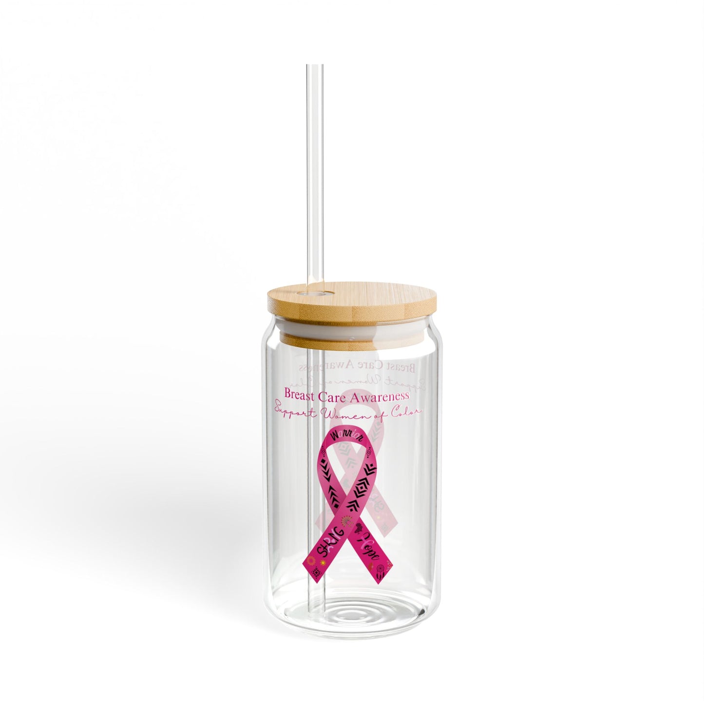 Breast Care Awareness - Sipper Glass, 16oz