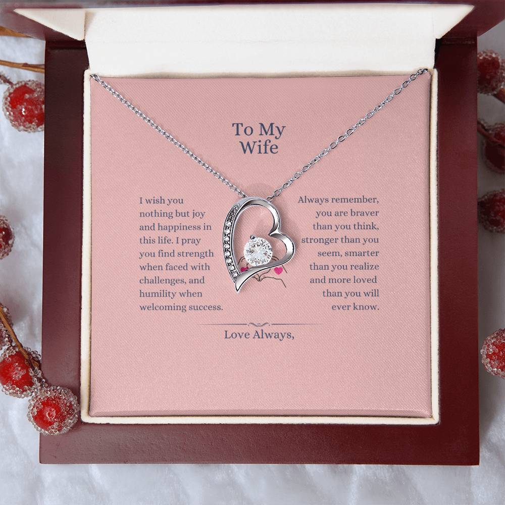 To My Wife, I Wish You Joy - Forever Love Necklace(personalized)