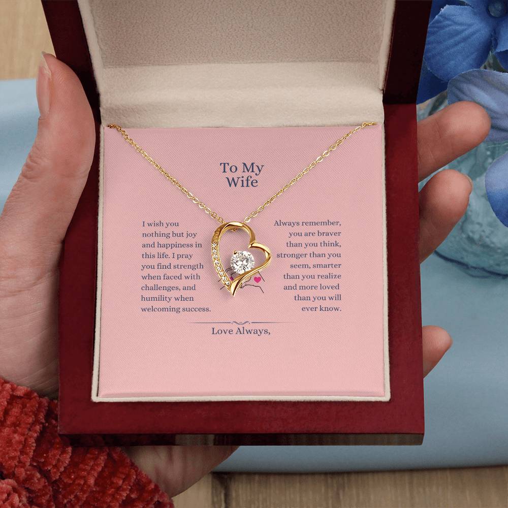 To My Wife, I Wish You Joy - Forever Love Necklace(personalized)