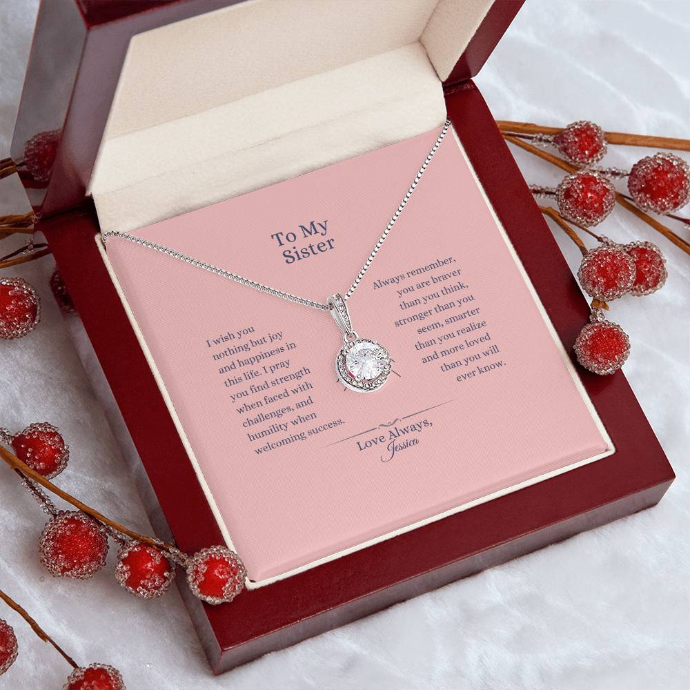 To My Sister, I Wish You Joy - Eternal Hope Necklace(personalized)