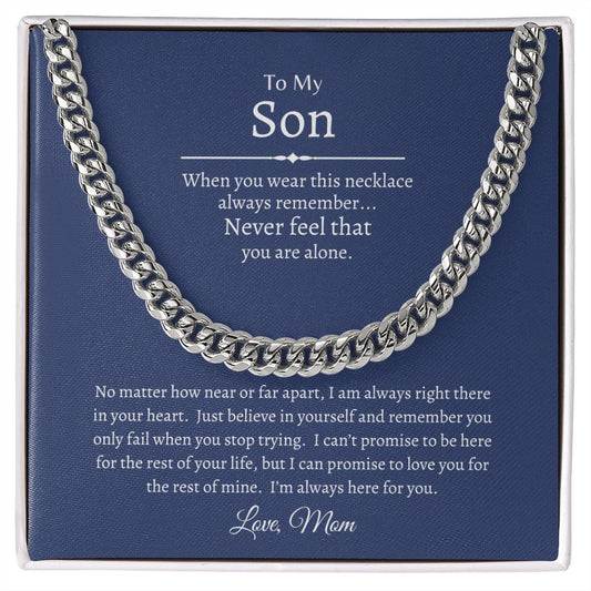 To My Son - Cuban Link Chain