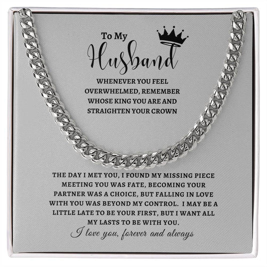 To My Husband - The Day I Met You, I Found My Missing Piece - Cuban Link Chain