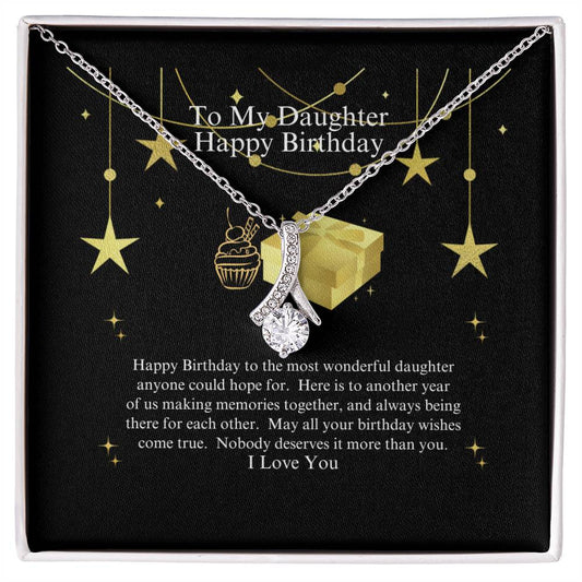 To My Daughter Happy Birthday - Alluring Beauty Necklace