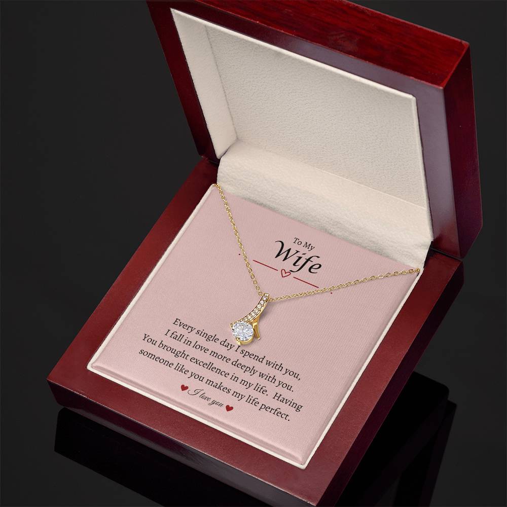 To My Wife - You Make My Life Perfect - Alluring Beauty Necklace