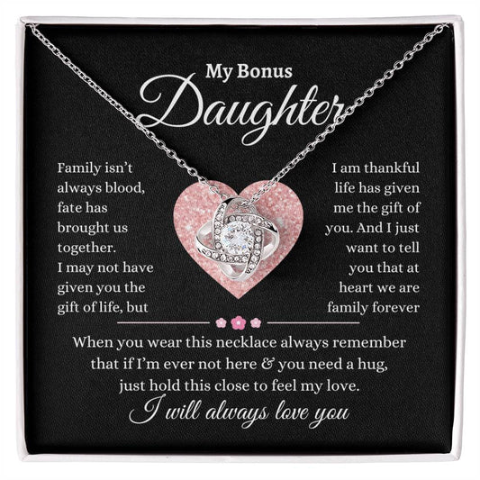 My Bonus Daughter - Love Knot Necklace