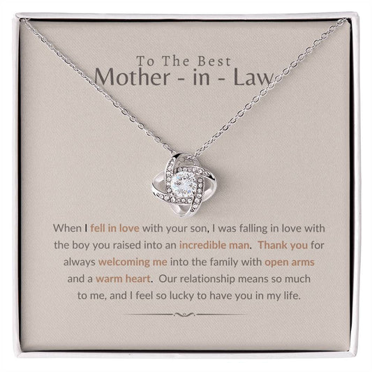 To My Mother-in-Law - Love Knot Necklace