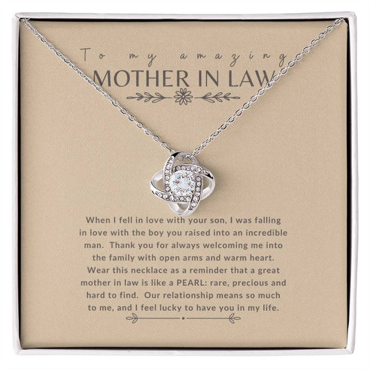 To My Amazing Mother-in-Law - Love Knot Necklace