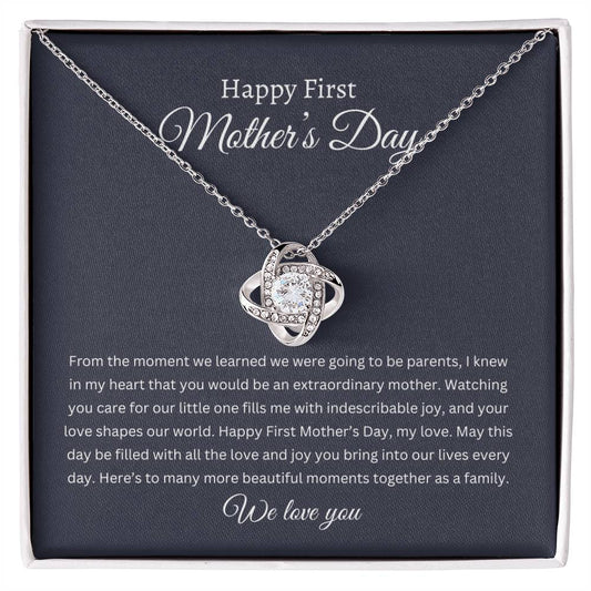 Happy First Mother's Day - Love Knot Necklace