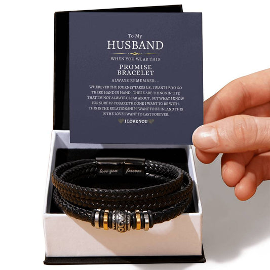 To My Husband - This Is the Love I Want to Last Forever - Men's Love You Forever Bracelet