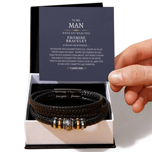 To My Man - This Is the Love I Want to Last Forever - Men's Love You Forever Bracelet