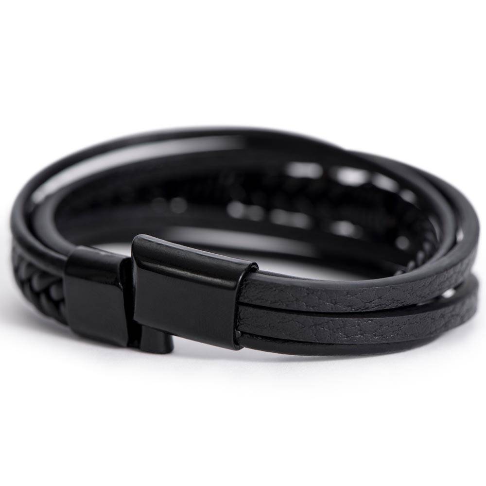 You Matter - Men's Cross Leather Bracelet