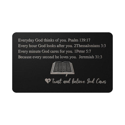 Because Every Second - He Loves You - Spiritual - Engraved Wallet Card