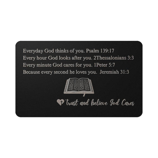 Because Every Second - He Loves You - Spiritual - Engraved Wallet Card