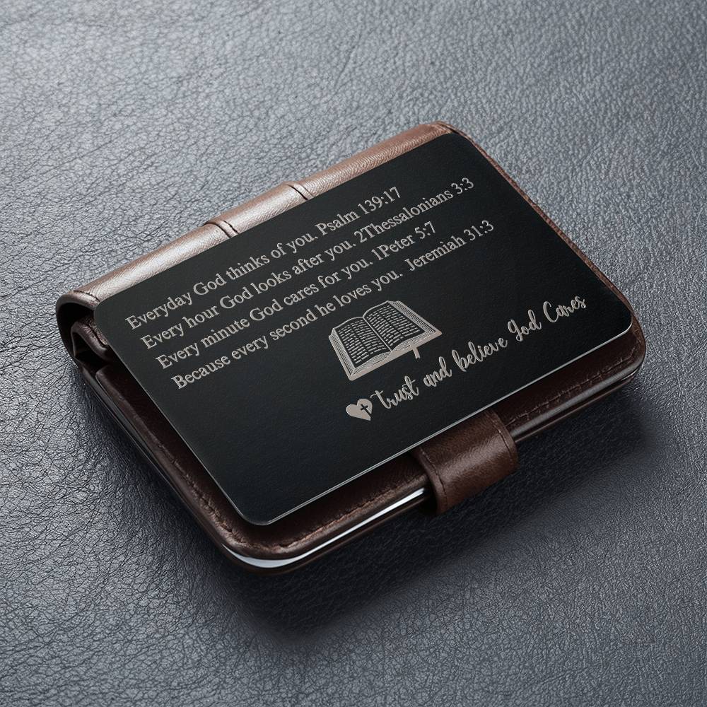 Because Every Second - He Loves You - Spiritual - Engraved Wallet Card