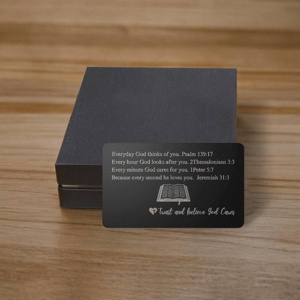 Because Every Second - He Loves You - Spiritual - Engraved Wallet Card