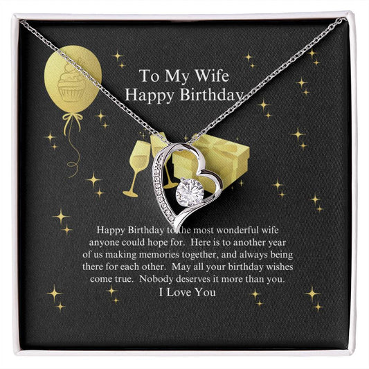 To My Wife Happy Birthday - Forever Love Necklace