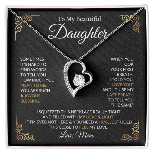 To My Beautiful Daughter - You Are Such a Blessing - Forever Love Necklace