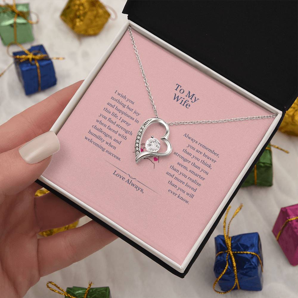 To My Wife, I Wish You Joy - Forever Love Necklace(personalized)